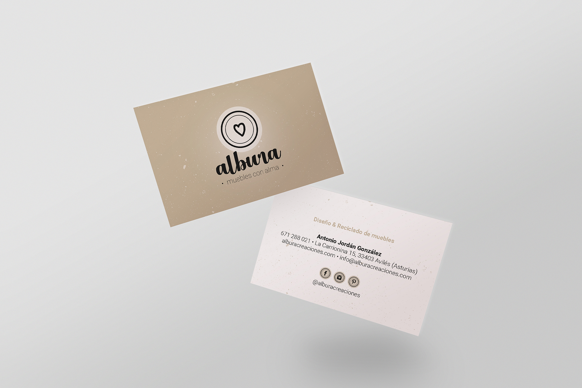 Albura Muebles tarjetas