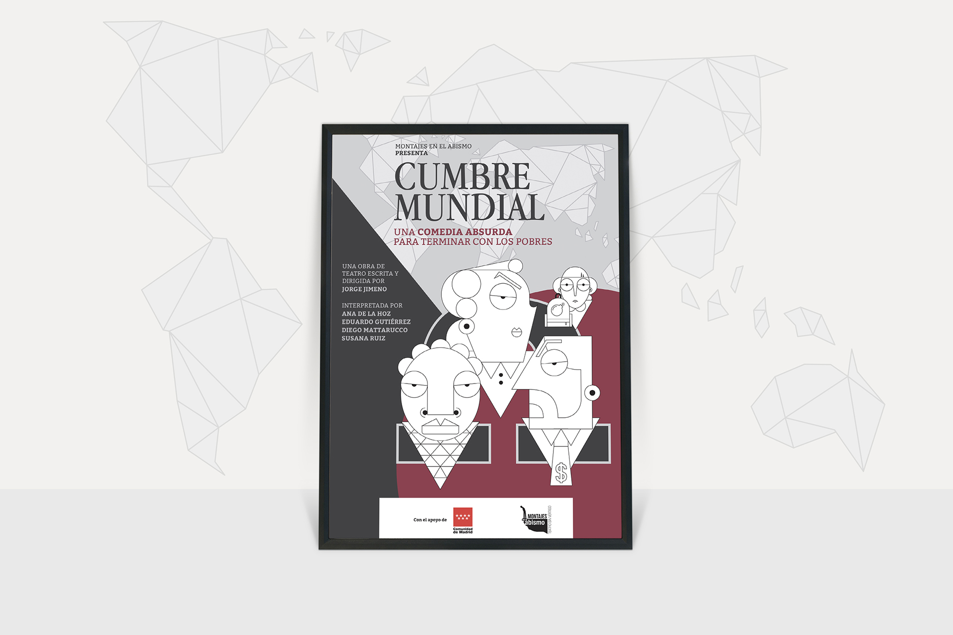 Obra teatral “Cumbre Mundial. Una comedia absurda para terminar con los pobres” cartel