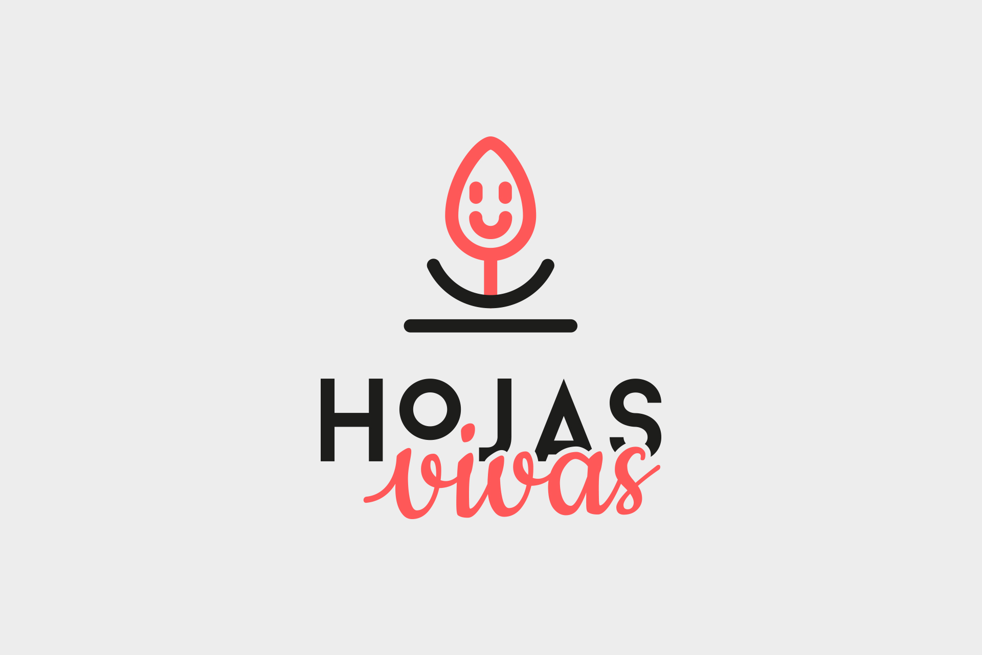 Hojas Vivas logo imagen y texto rojo