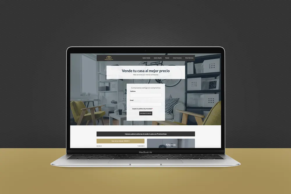 Premium Casa web vista portatil