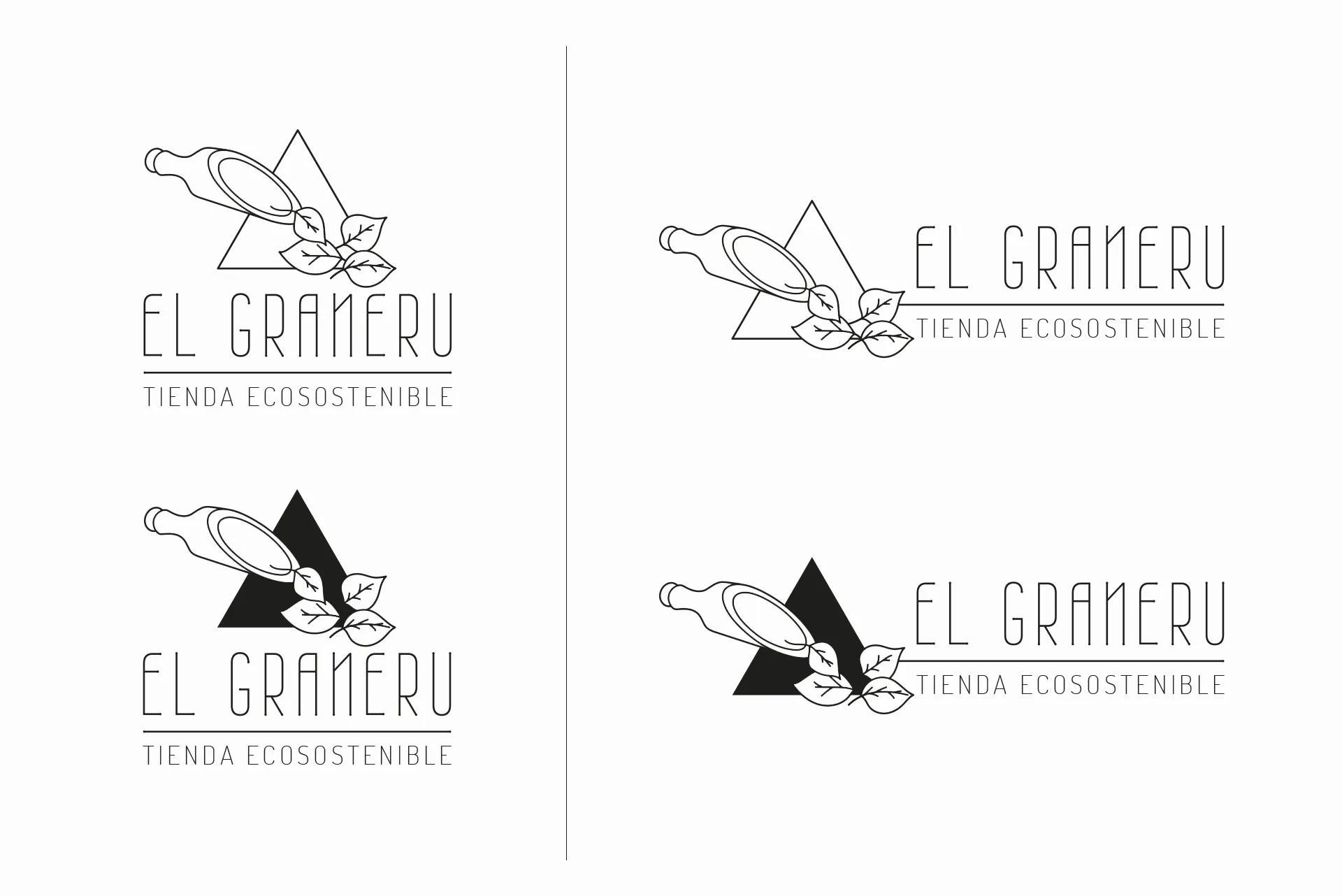 El Graneru logos blanco y negro