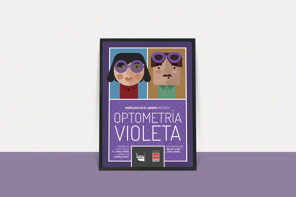 Optometría Violeta cartel