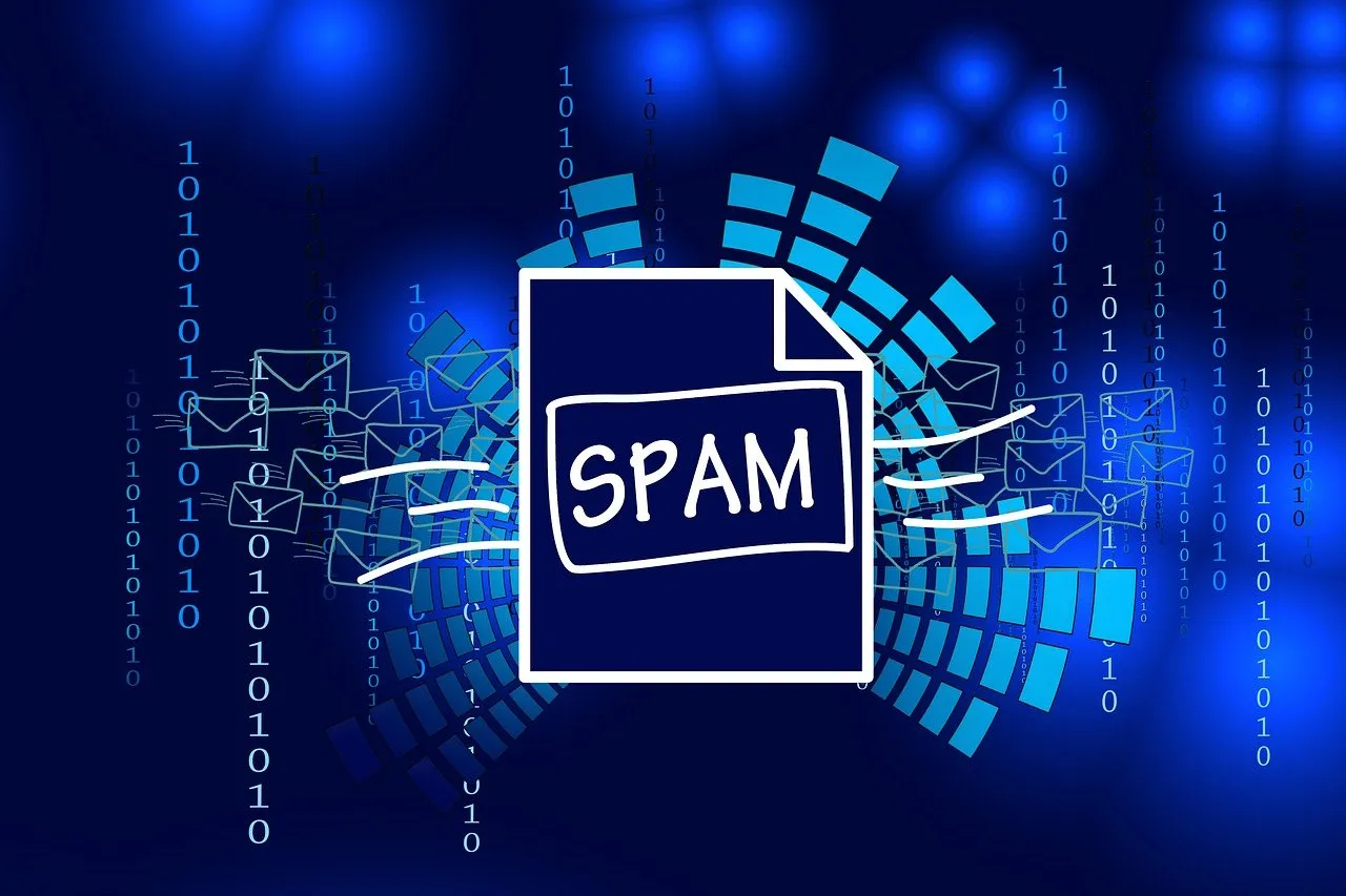 Imagen con texto spam
