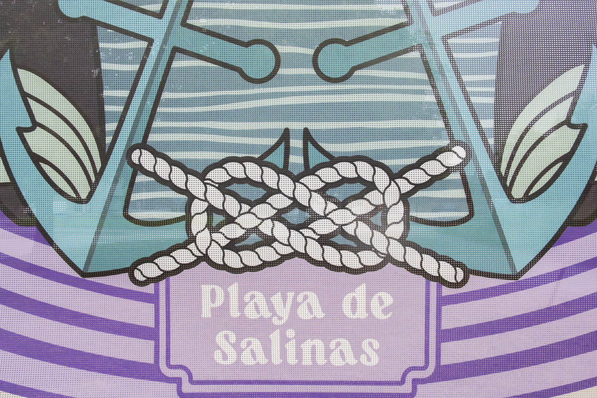 Cartel ilustrado de Playa de Salinas.