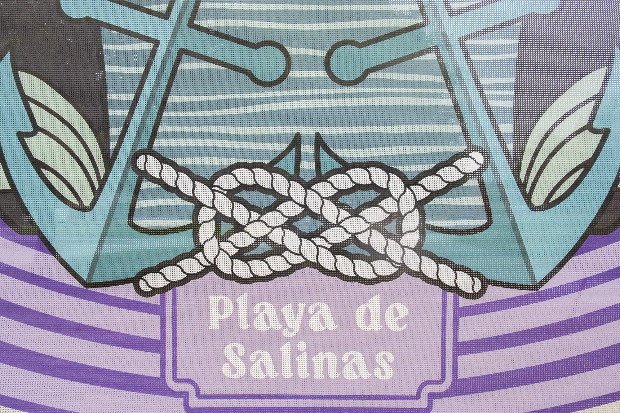 Cartel ilustrado de Playa de Salinas.