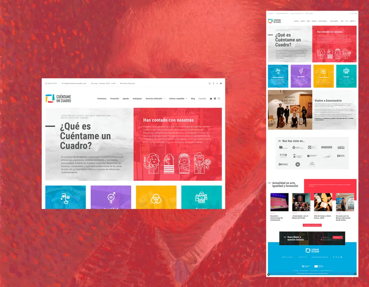 Animación de la web de Cuéntame un Cuadro